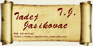 Tadej Jasikovac vizit kartica